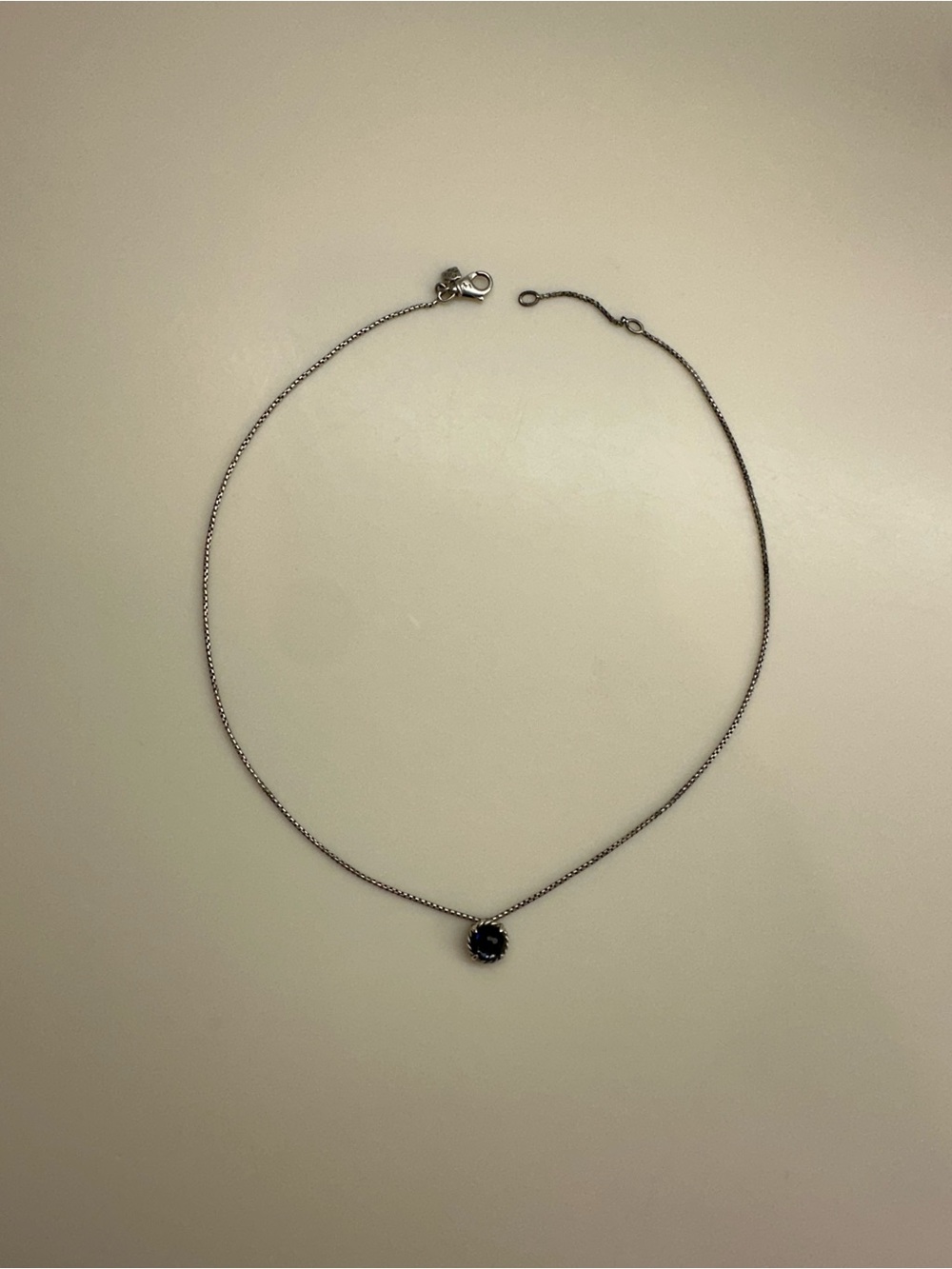 David Yurman Chatelaine necklace in sterling silver with black onyx pendant